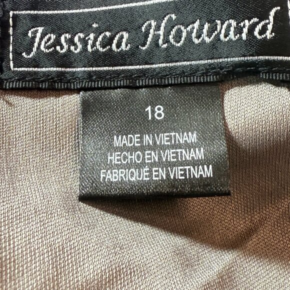 📌Jessica Howard  Beautiful Lace Knee Length 3/4 Sleeve Shift Dress w Blink - Picture 11 of 13